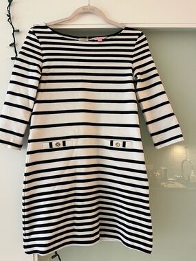 Lilly Pulitzer Navy and White Striped Knit Dress